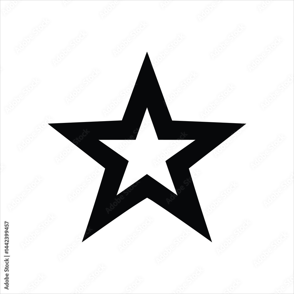 Star Icon – Modern Abstract Layered Star Silhouette Vector Star Icon – Modern Abstract Layered Star Silhouette Vector