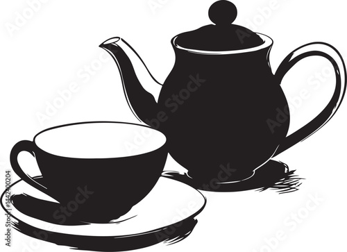 teapot and cup