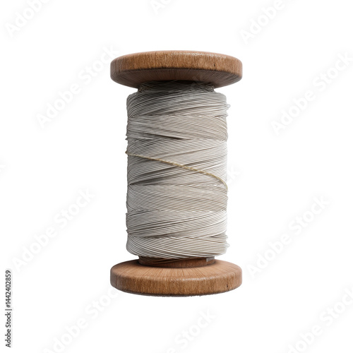 Thread spool (cotton), ultra realistic uhd photo, on transparent background