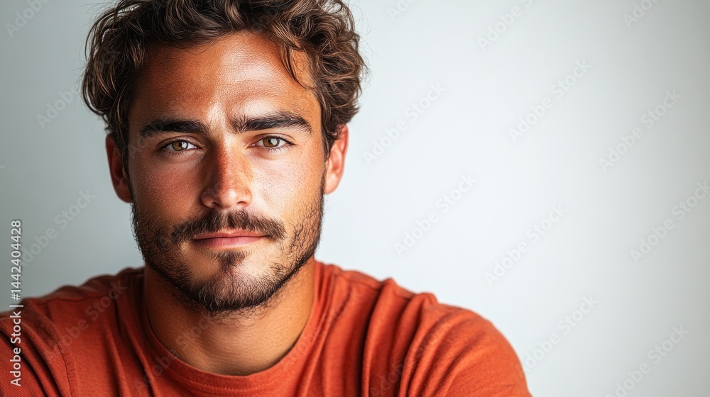 Portrait of a Handsome Man with a Serious Expression Portrait of a Handsome Man with a Serious Expression