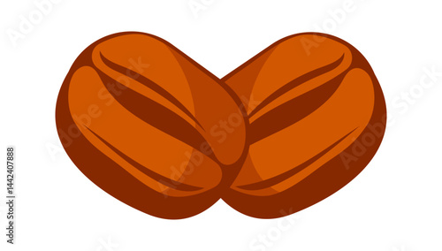 Roasted coffee beans forming a heart shape, a symbol of love for coffee