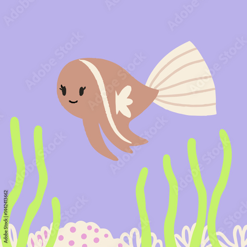vector illustration of Betta Fish