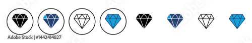 Diamond icon vector. diamond gems vector icon.