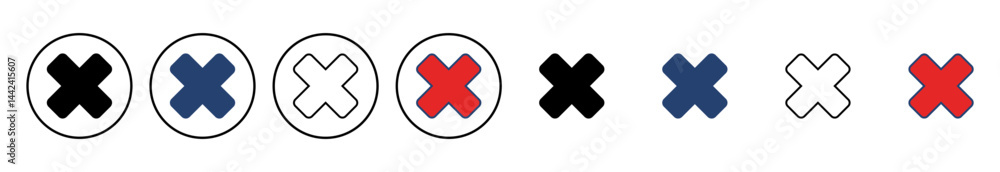 Obraz premium Close vector icon. Delete icon vector. cross sign