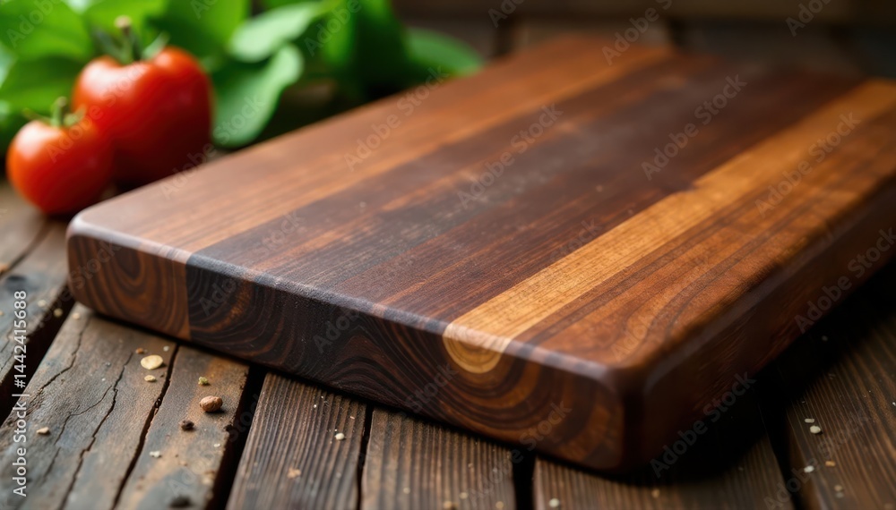 Rustic black walnut cutting board, natural wood grain , wooden, black walnut