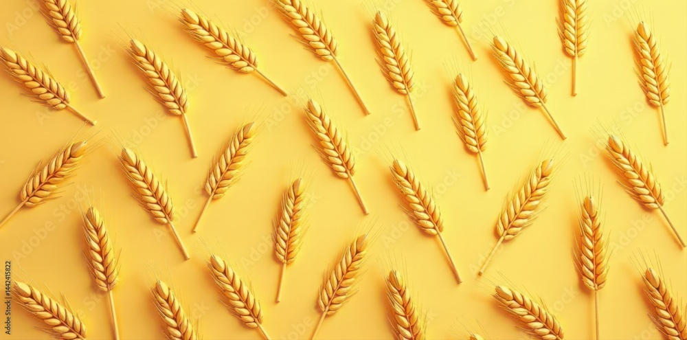 Seamless wheat ears pattern, perfect for horizontal borders , pattern, crop