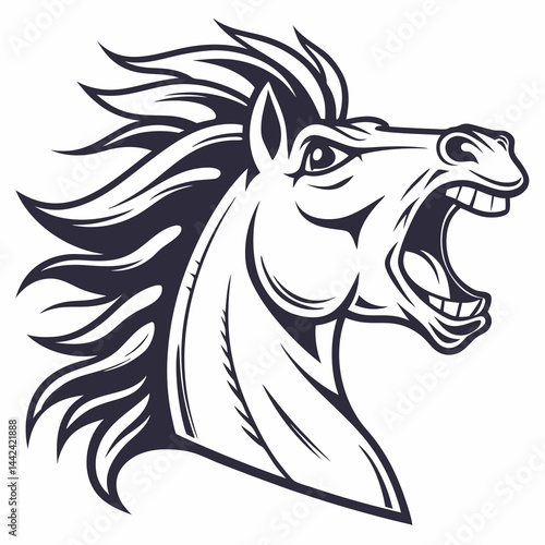 Wallpaper Mural horse head silhouette Torontodigital.ca