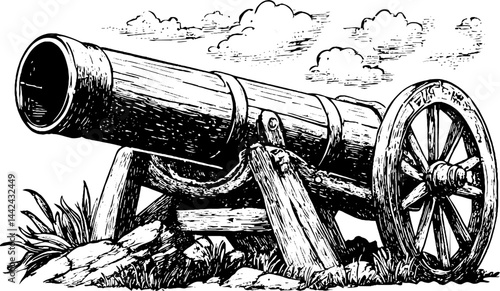 annetdebar_Engraved_illustration_of_Cannon_._Engraved_lined_s_bd5e7733-27b8-4d18-b373-6257e56587e4_2_traced