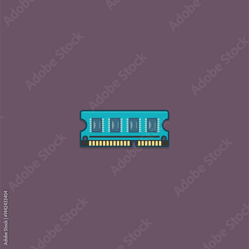 vector illustration of an electric component or RAM