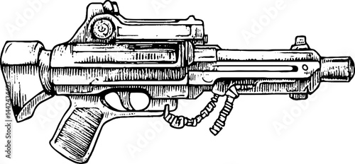 Futuristic Firearm Illustration