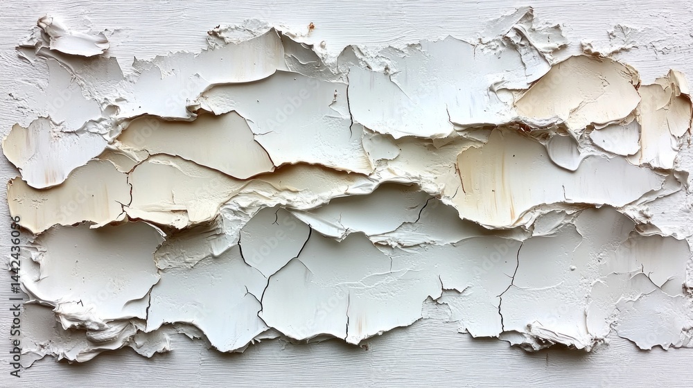 Abstract Textured White and Beige Impasto Painting Abstract Textured White and Beige Impasto Painting