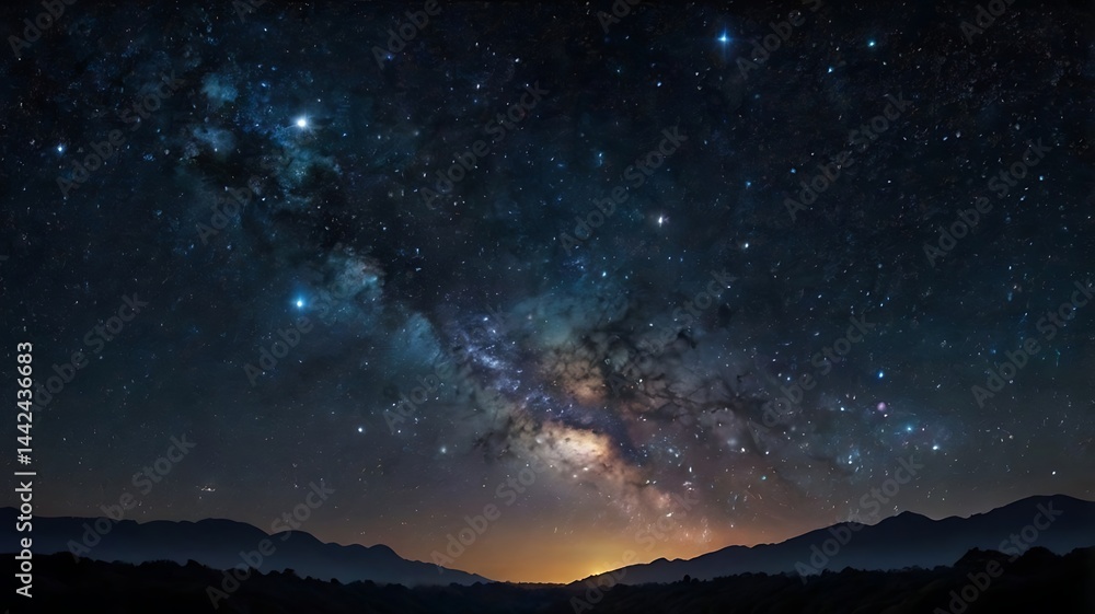 Fototapeta premium Celestial tapestry of high sky