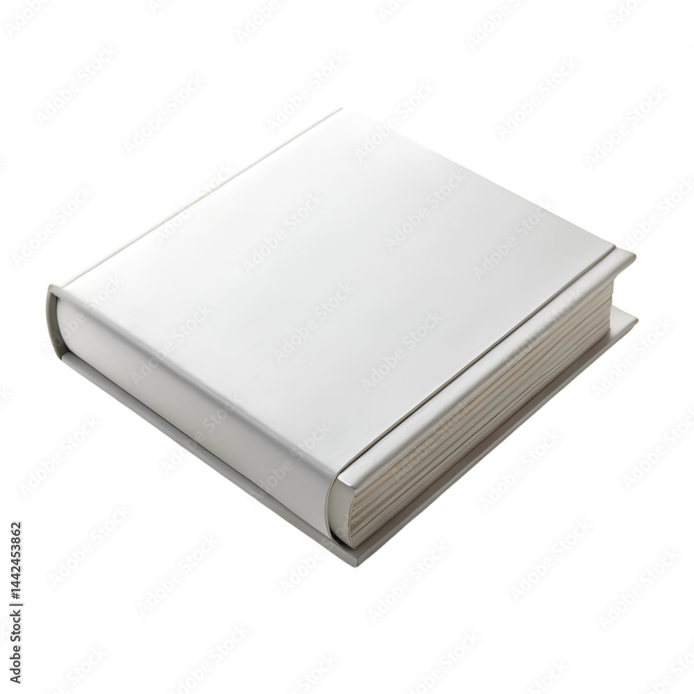 White book mockup isolated on transparent background White book mockup isolated on transparent background