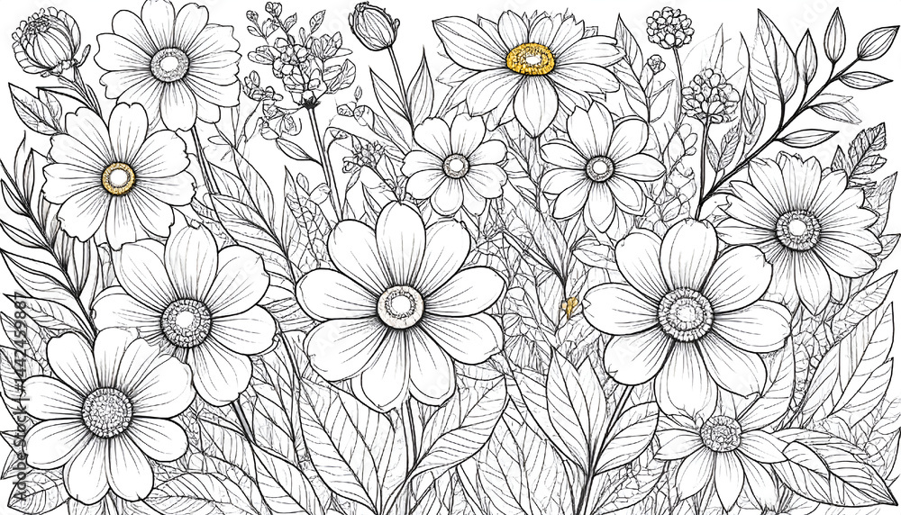 custom made wallpaper toronto digitalseamless floral background coloring book