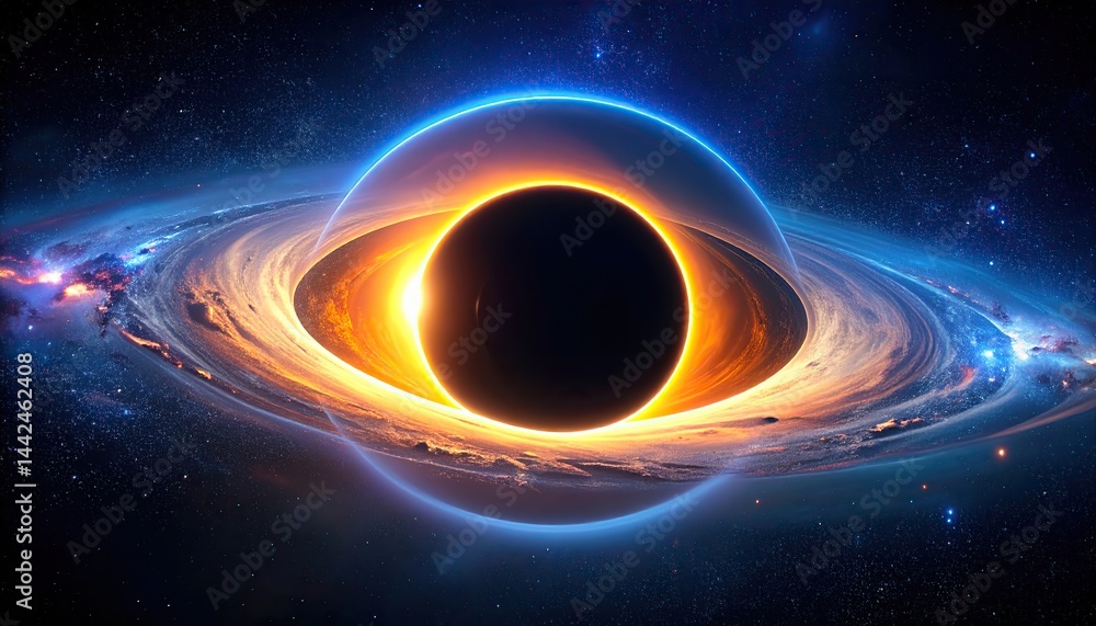 Majestic Black Hole Accretion Disk in Space Majestic Black Hole Accretion Disk in Space