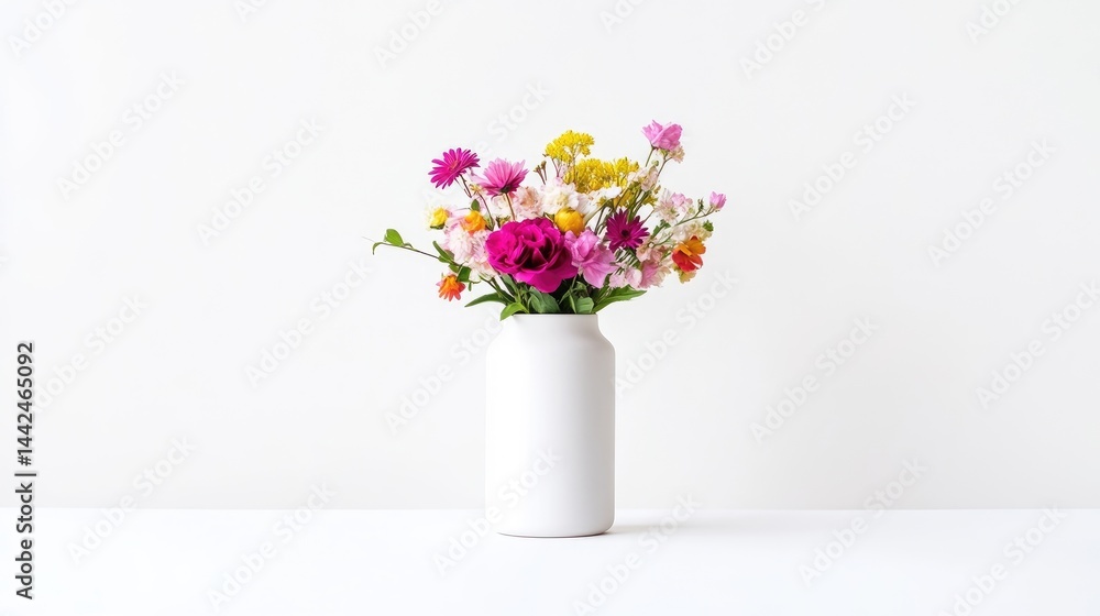 Vibrant bouquet in a simple vase Vibrant bouquet in a simple vase