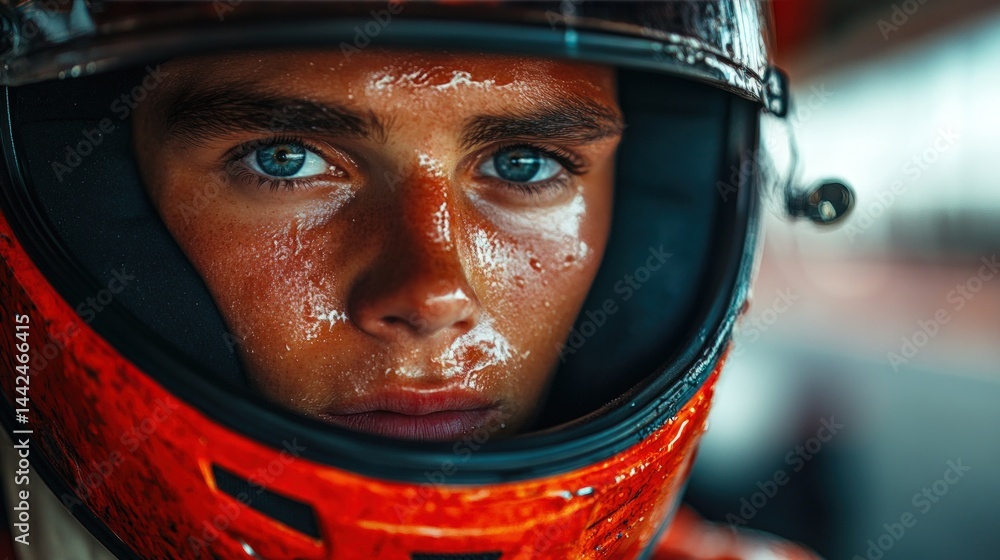 Focused racing driver Focused racing driver