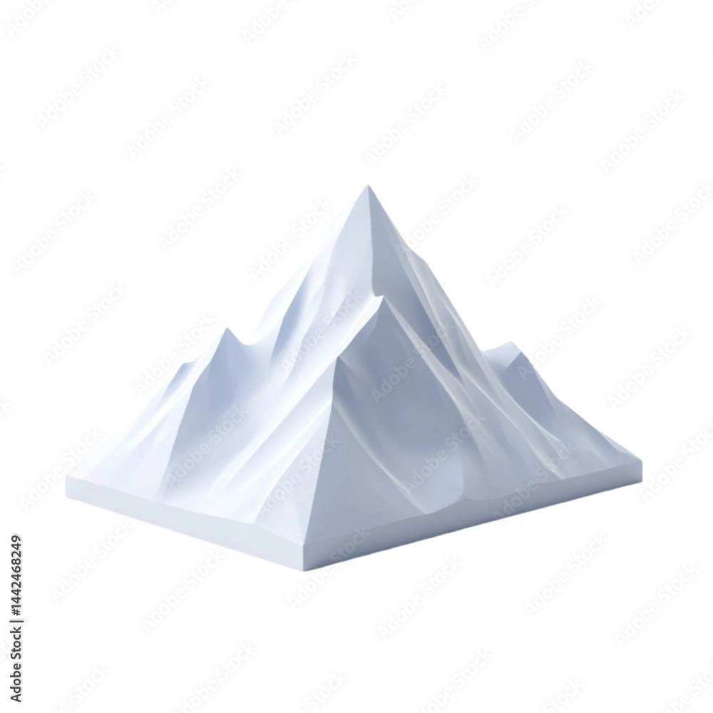 custom made wallpaper toronto digitalWhite mountain peak abstract 3D model rendering digital art
