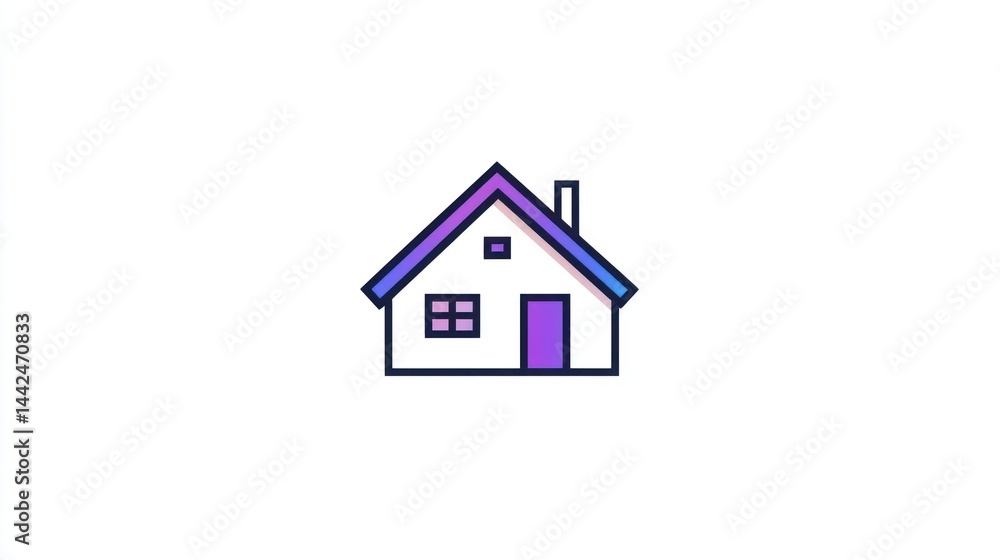 Simple Colored House Icon Simple Colored House Icon