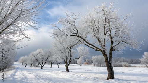 winter landscape with trees