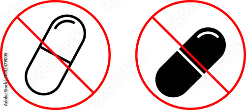 no capsule icon set. Medical Pills.  Healthcare Concept. pharmacy plasticine elements