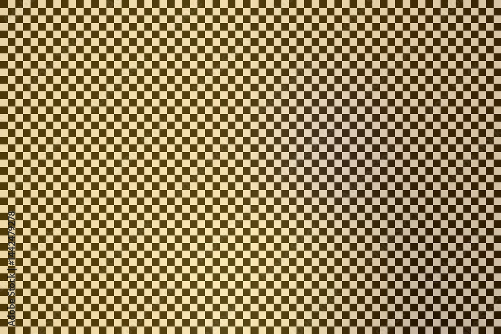 Fototapeta premium Złoto-czarna szachownica z efektem gradientu – hipnotyzujący geometryczny wzór idealny jako tło lub tekstura