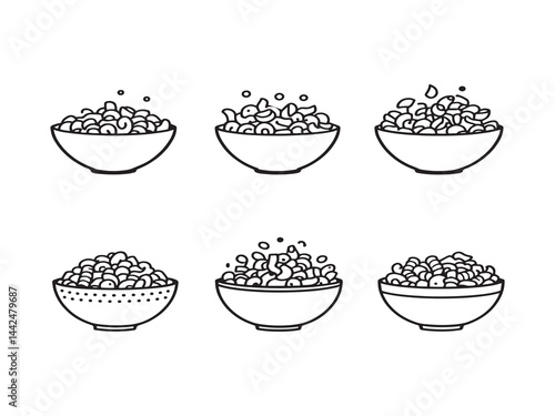 mac and cheese line art vector illustration simple design 