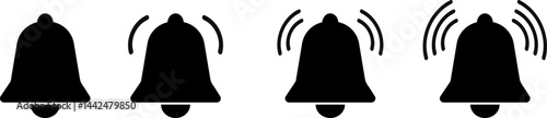 notification bells icon. bell icon for notifications or alerts. reminder alert sign. Alarm symbol. Ringing bells reminder 