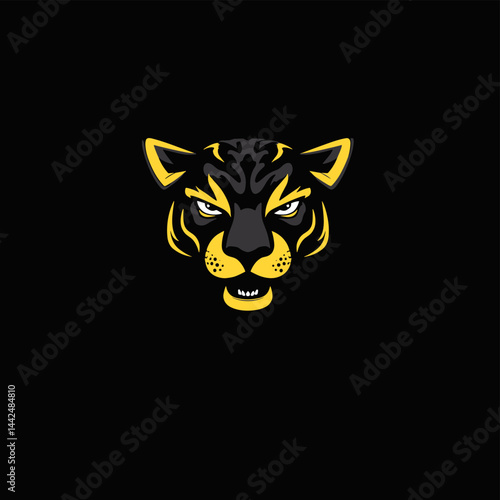 Aggressive Panther Face Illustration