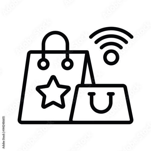 Internet shopping icon designed in line style, ready for premium use