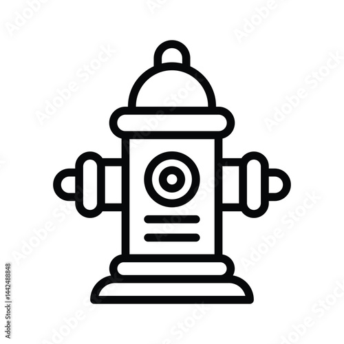 Water hydrant icon creatively designed in line style