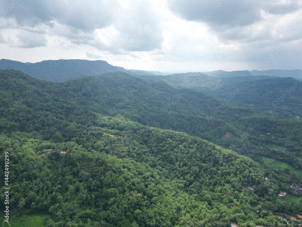 Beautiful views of green hills Beautiful views of green hills