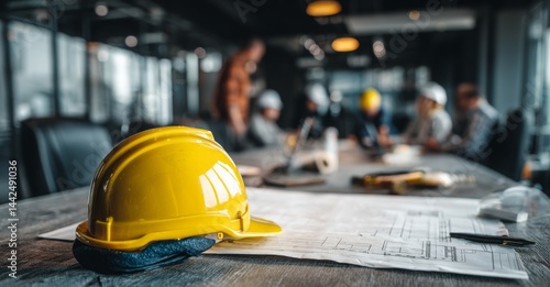 Wallpaper Mural On a construction site in a modern city, engineer teams and industry professionals from Asia work together, all wearing hardhats Torontodigital.ca