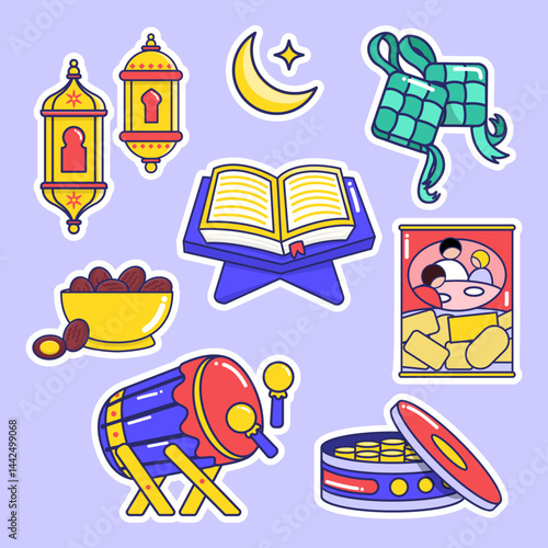 vector set of Eid al-Fitr objects