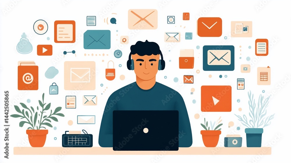 Modern Work Style, Digital Communication Modern Work Style, Digital Communication