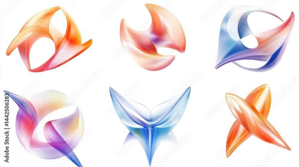 Abstract Colorful Geometric Shapes (3) Abstract Colorful Geometric Shapes (3)