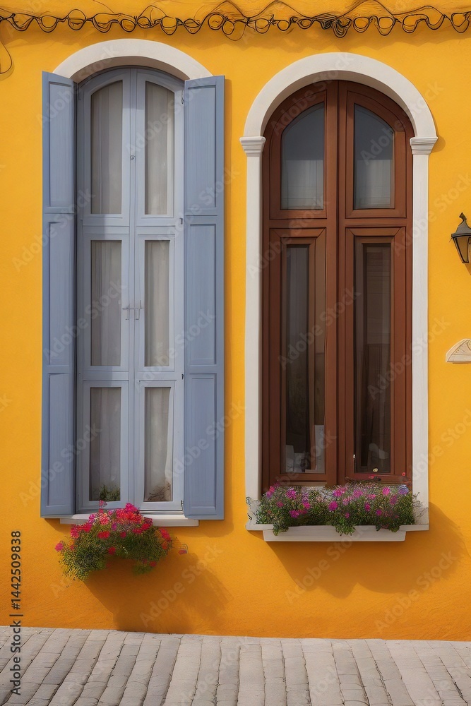 Fototapeta premium Colorful window Burano island