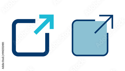 Link icon vector isolated on white background. Link vector icon. External link symbol vector icon. Hyperlink symbol