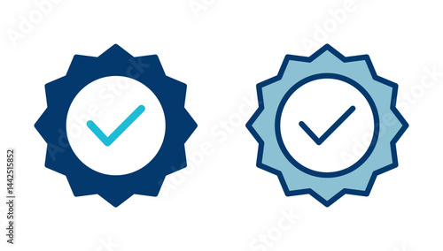Approved icon vector isolated on white background. Certified Medal Icon vector. check mark