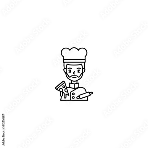 Chef icon flat vector design