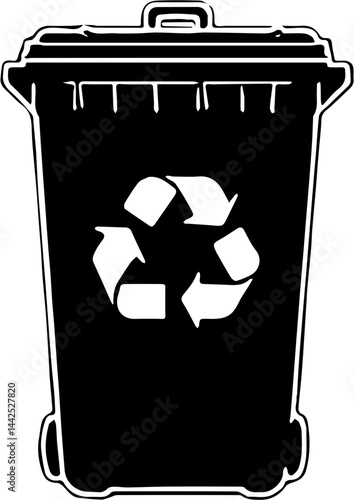 recycle bin with recycle symbol