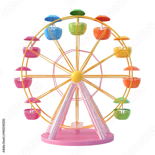 Colorful Ferris wheel ride fun fair amusement park joy