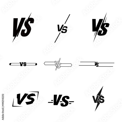 Versus logo. VS letters for sports, fight, competition, battle, match, game. Vector icon.