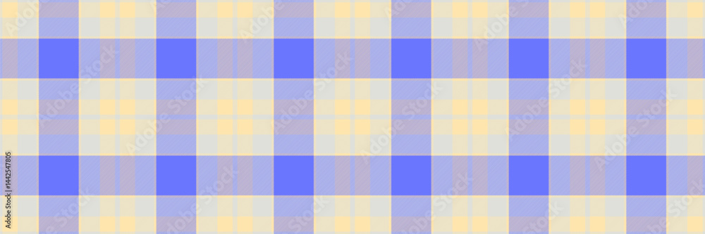 Fototapeta premium Soft pastel blue and yellow checkered pattern. Ideal for backgrounds, textiles, website design, and scrapbooking. Evokes feelings of calmness and springtime.