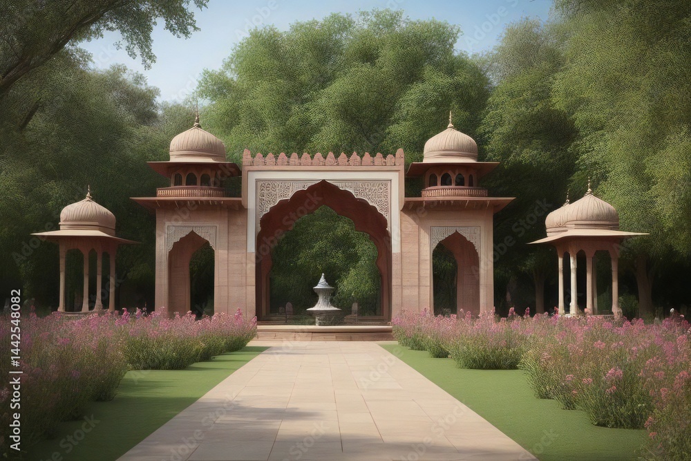 Fototapeta premium Mughal Pichwai Garden