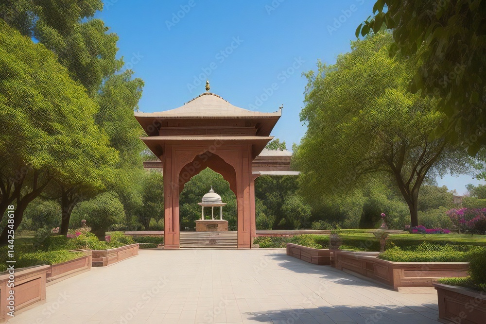 Obraz premium Mughal Pichwai Garden