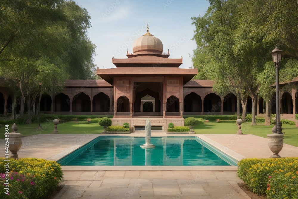 Fototapeta premium Mughal Pichwai Garden