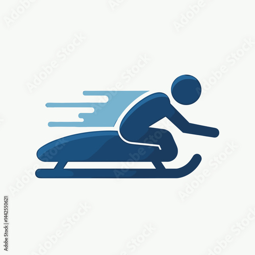 luge athlete icon for sports websites