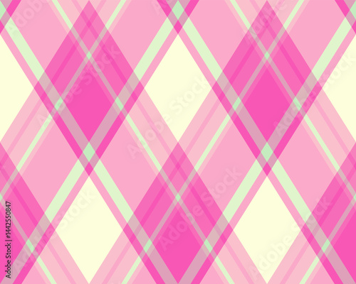 Argyle pattern of geometric rhombus. Harlequin check wallpaper design. Classic diamond shaped textile material for web background, print fabric clothing, sweater, wrapping paper, gift card, invitation