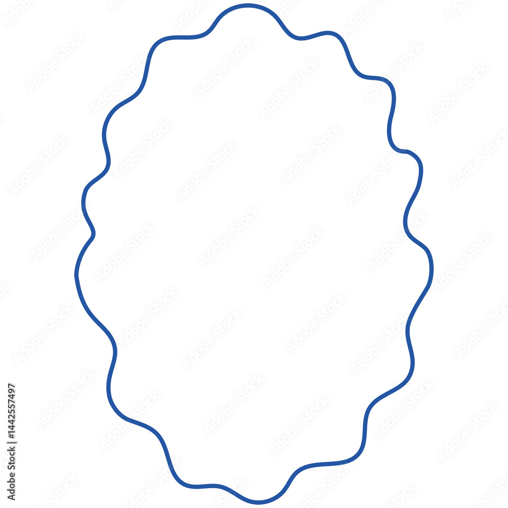 Hand-drawn decorative wavy line art frame in trendy blue color. Perfect for wedding or party invitation, menu, greeting cards, web or product design Hand-drawn decorative wavy line art frame in trendy blue color. Perfect for wedding or party invitation, menu, greeting cards, web or product design